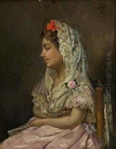 Joven Con Mantilla