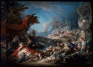 Halt at the Spring by Francois Boucher
