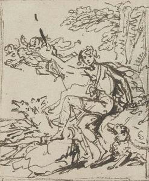 Adonis Setting Off For The Chase - view 1