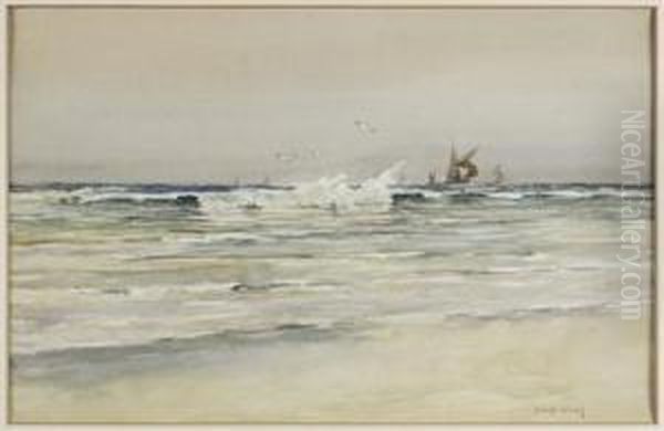 Barges Off The Coast - view 1
