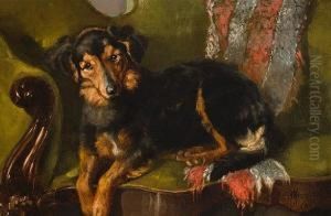 A Black And Tan Collie by Joseph Walter West