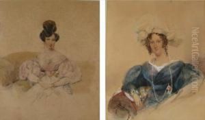 Two Portraits Of Women by Richard Westall