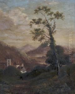 Village In The Valley by William Westall
