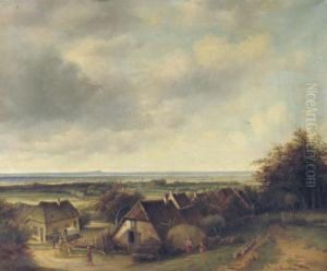 Farms In A Sweeping Summer Landscape