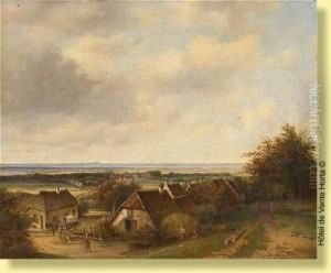 Vue Plongeante Sur Le Village by George Pieter Westenberg