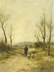 Shepherds And Their Flock by Cornelis I Westerbeek