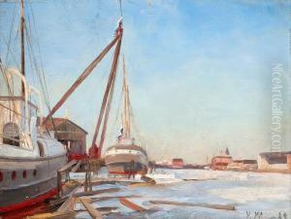 Harbour In Winter - view 1