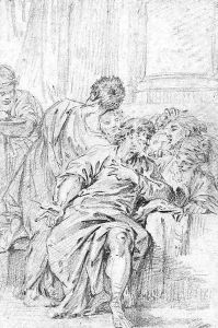 Oriental Figures seated at a Table by Francois Boucher