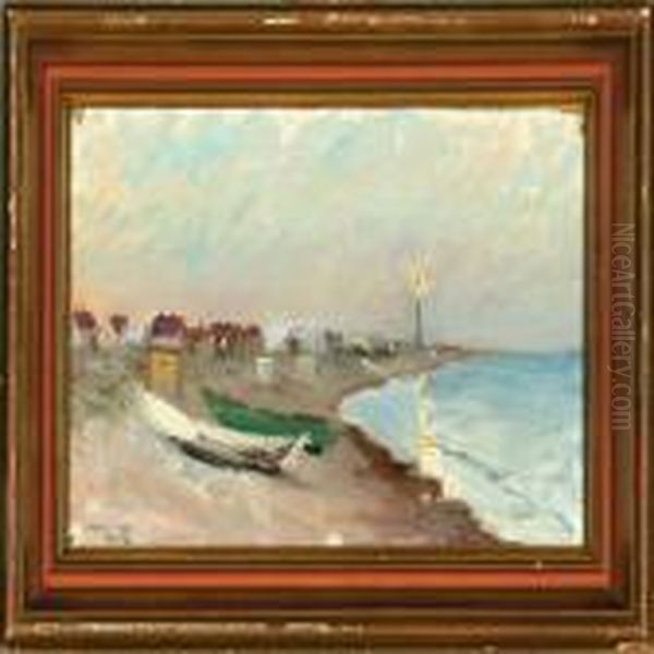 Evening Atmosphere At Skagen Beach, Denmark. Signed And Dated I. We. Skagen 06 - view 1