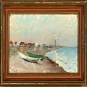 Evening Atmosphere At Skagen Beach, Denmark. Signed And Dated I. We. Skagen 06 by Ingeborg Westfelt-Eggertz