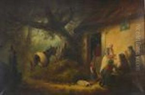 Travelers Outside A Tavern