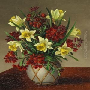 Still Life With Flowers In A Vase by Anna Westphal