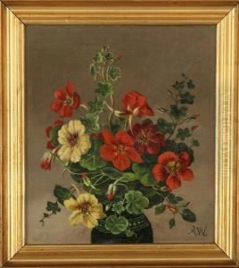 Still Life With Flowers In A Vase by Anna Westphal