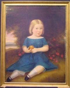 Young Girl With Orange Seated Beneath A Tree Young Girl With Orange Seated Beneath A Tree