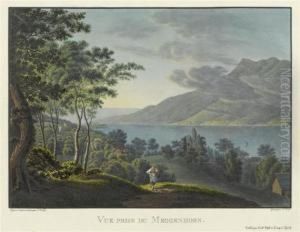 Vue Prise Du Meggenhorn by Johann Jakob Wetzel