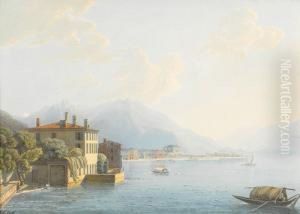 Ansicht Von Ascona Mit Dem Lago Maggiore.