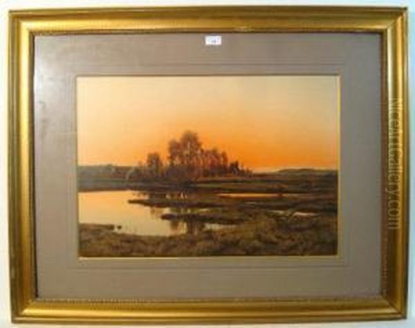 Sunset Across Marshland - view 1