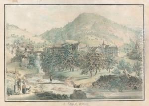 Le Village De Montreux/dessine Depuis Crin. by Friedrich-Georg Wexelberg