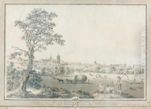 "la Ville De Lausane./dessinee Depuis Beaulieu.".