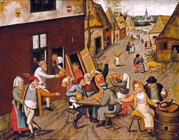 Peasants Making Merry outside a Tavern 'The Swan' 2 - view 1