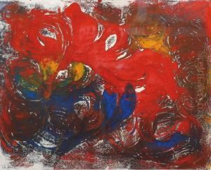 An Abstract Composition In Red by Gabriel Weyer