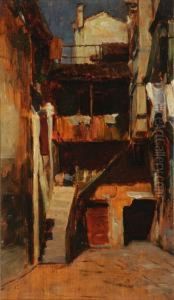 View Of A Parisian Tenement by Max Weyl
