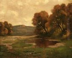 Autumn Landscape With View Of A River by Max Weyl