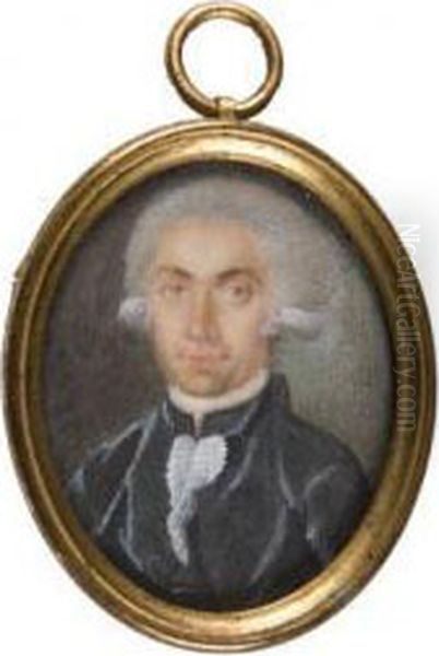 Gentilhomme En Costume Gris, Perruque Et Jabot - view 1