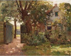 A Farm In A Summer A Landscape by Jan Harm Weyns