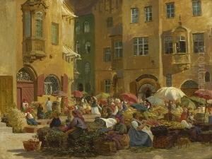 Gemusemarkt In Nurnberg. by Karl Weysser
