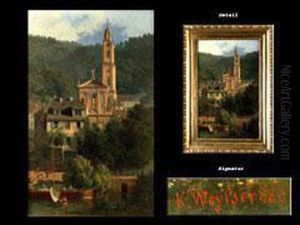 Die Jesuitenkirche Von Heidelberg Am Neckar by Karl Weysser