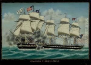 The Action Between 
H.m.s. Shannon 
 And The 
U.s.s.chesapeake by Petrus Cornelis Weyts