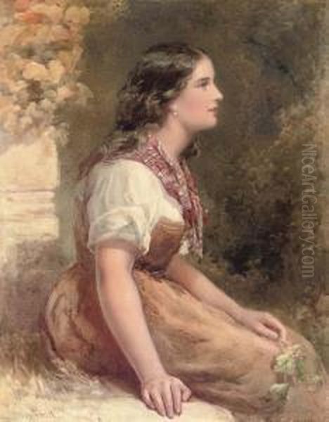 Portrait Of An Italian Girl, Seated - view 1