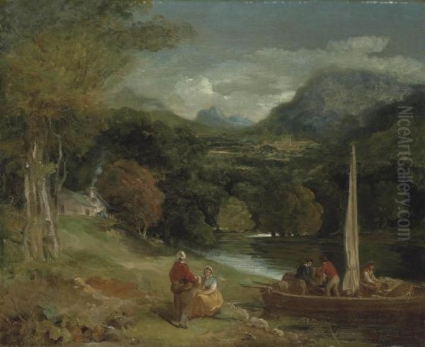 A Wooded River Landscape - view 1