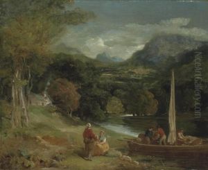 A Wooded River Landscape by Francis Wheatley