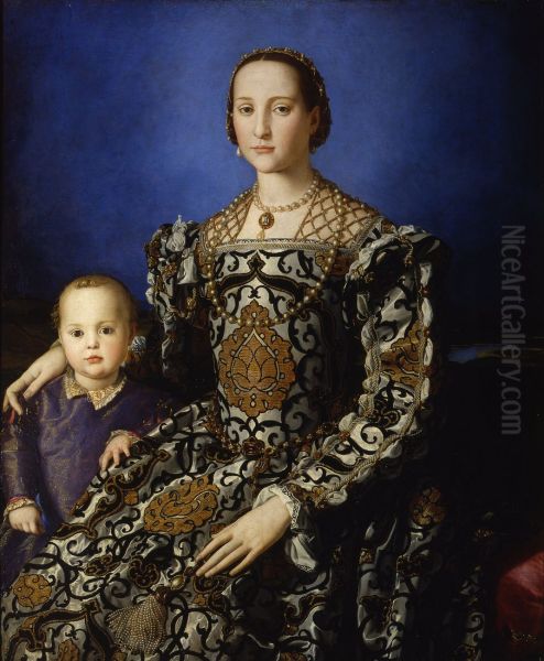 Eleonora of Toledo with her son Giovanni de' Medici 1544-45 - view 1