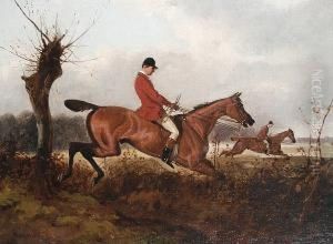 A Huntsman Clearing A Ditch by James Thomas Wheeler