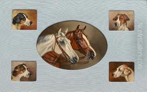 Hounds And Horses Belonging To The Duke Of Beaufort - view 1