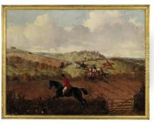 John Poyntz, 5th Earl Spencer With The Pytchley Hunt. by John Alfred Wheeler