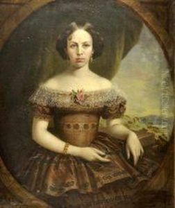Portrait Of A Young Lady by William R. Wheeler
