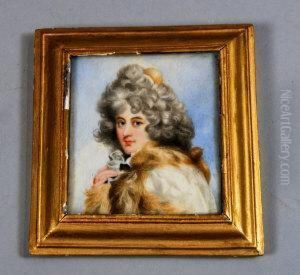 A Portrait Miniature Ofelizabeth Farren by William Henry Wheelwright
