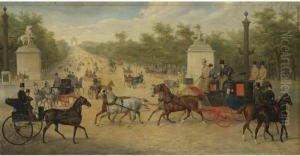 Riders On The Champ Elysees by William Henry Wheelwright