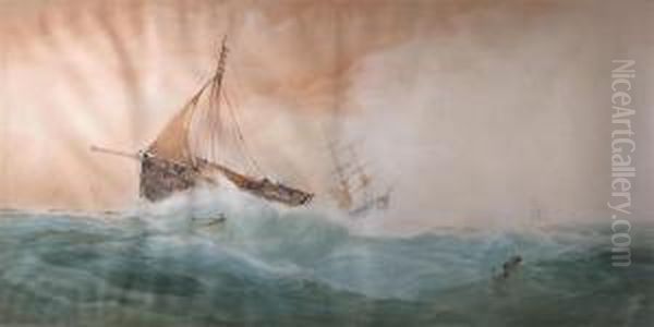 Fishing Boat In Stormy Seas - view 1