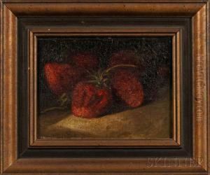 Still Life With Strawberries by George William Whitaker