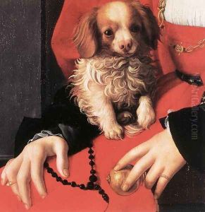Portrait of a Lady with a Puppy (detail) 1532-36
