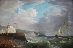 Cutter And A Frigate Off Dover