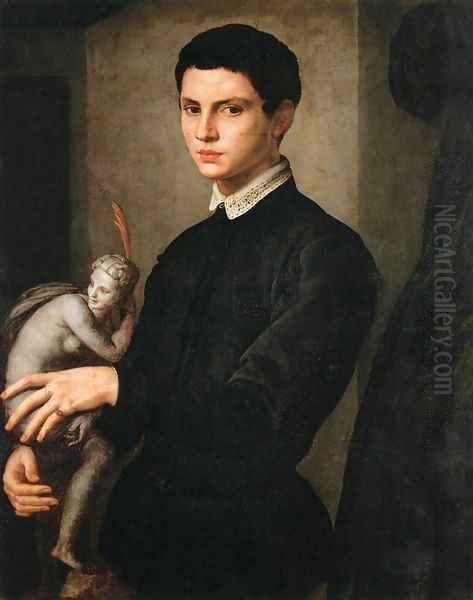 Portrait of a Man Holding a Statuette - view 1