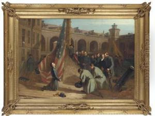 Major Anderson Raising The Flag At Fort Sumter - view 1
