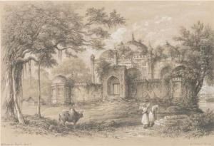 Old Mosque Near Rajmahal, On The Ganges, Near Patna by Colonel George Francis White