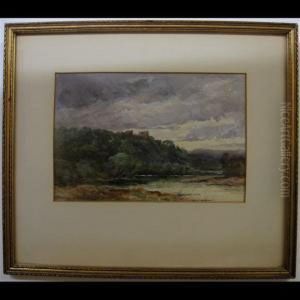 River Study With Distant Castles by George Harlow White